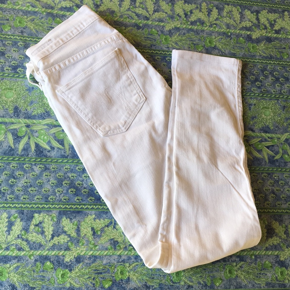 Citizens of Humanity Straight Leg White Jeans